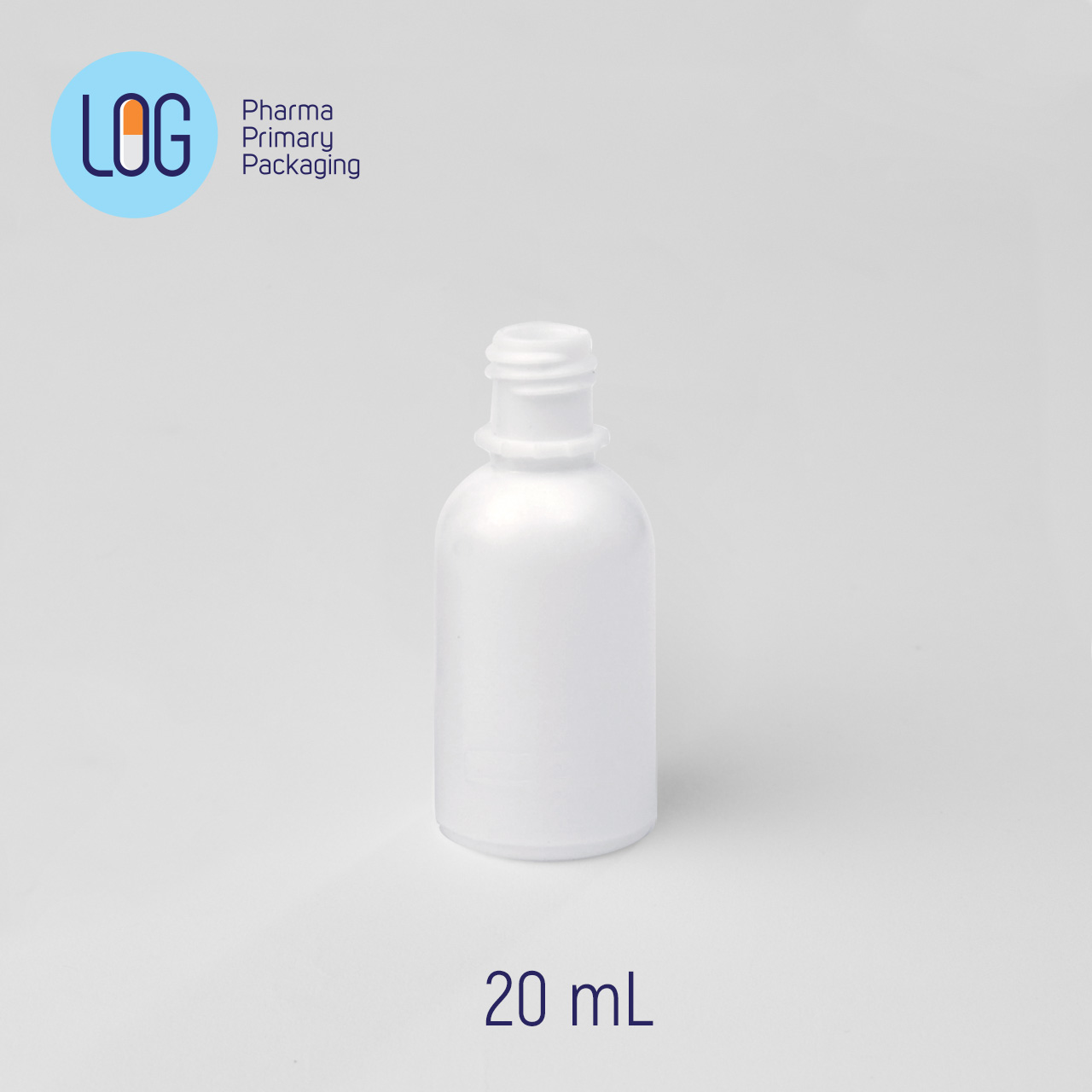 20ml Dropper Bottle Squeezable, 14mm Neck Finish, White LDPE, Round